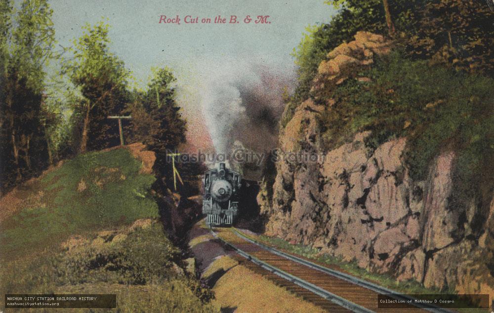 Postcard: Rock Cut on the Boston & Maine